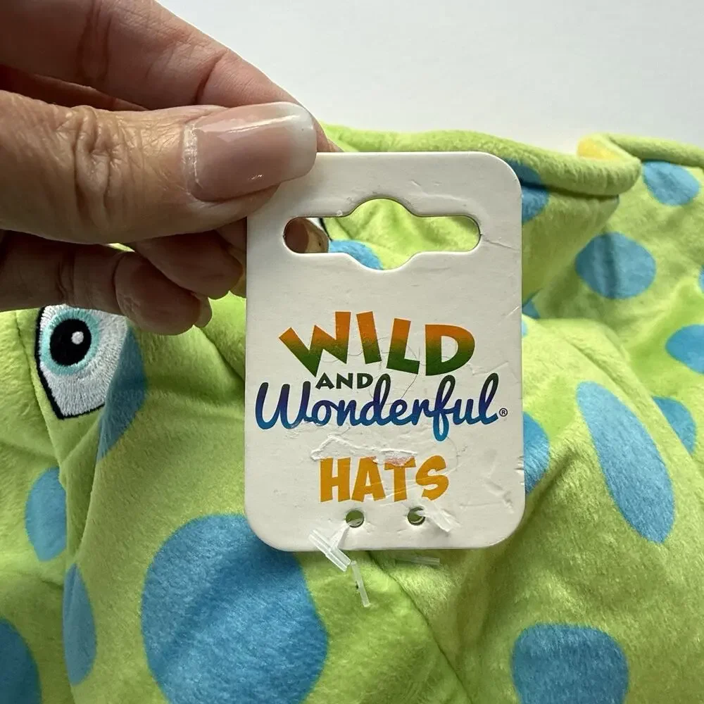 Wildlife Artists Plush Stingray Hat Kids Novelty Aquarium Zoo Green Blue Dot NEW